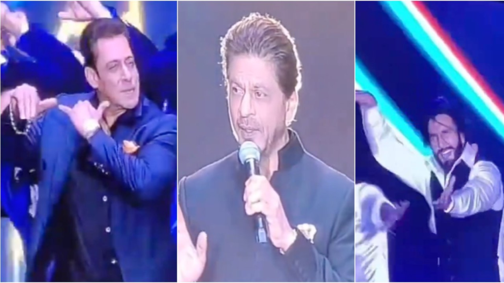 "Shah Rukh Khan's iconic Gujarati dialogue, coupled with Salman Khan and Ranveer Singh's chart-topping dance moves, set the stage on fire at Anant Ambani and Radhika Merchant's star-studded pre-wedding celebration in Gujarat."