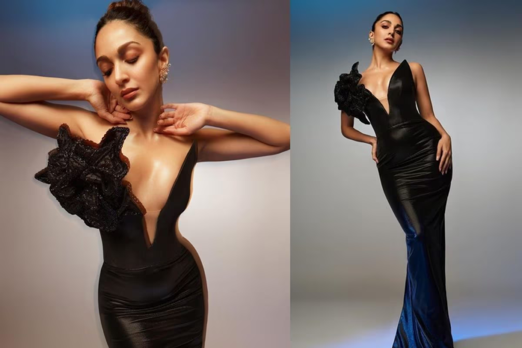 "Kiara Advani's show-stopping black gown adds an extra dose of glamour to the Ambani-Merchant pre-wedding festivities, setting the stage for a night of elegance and entertainment."