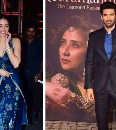 Bollywood stars Ananya Panday and Aditya Roy Kapoor's coordinated blue ensembles at the Heeramandi screening set tongues wagging. Read on for the scoop on their rumored romance and fan reactions.