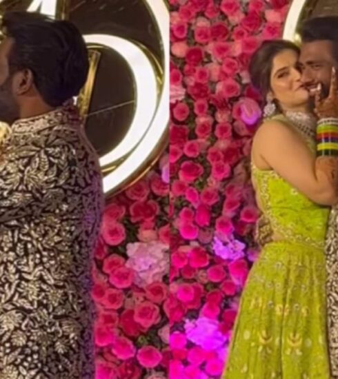 Witness the heartwarming moment as Arti Singh and Dipak Chauhan display generosity towards paparazzi at their Sangeet, spreading joy across the internet.