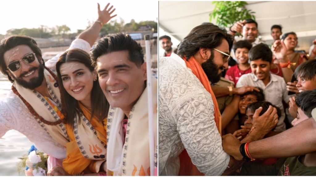 Join Bollywood icons Ranveer Singh, Kriti Sanon, and fashion maestro Manish Malhotra as they embark on a joyous journey through Varanasi, delighting fans and creating unforgettable memories.



