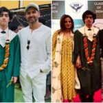 Hrithik Roshan's joy radiates as he reunites with ex-wife Sussane Khan and son Hrehaan to celebrate Hrehaan's graduation. Watch the heartwarming moment unfold.