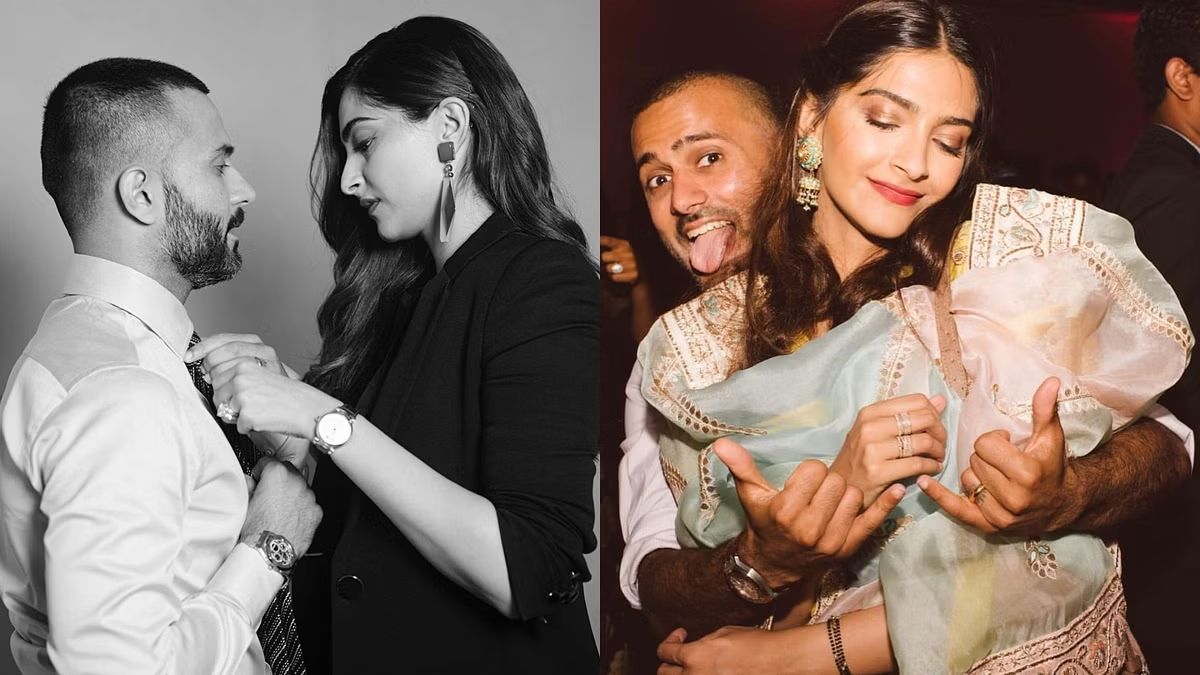 Sonam Kapoor and Anand Ahuja celebrate their wedding anniversary with a series of intimate snapshots, showcasing their love and the presence of their adorable baby Vayu.