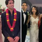 Sidharth Mallya, son of Vijay Mallya, married Jasmine in a grand Hindu wedding ceremony. The couple looked stunning in their traditional attire, with Sidharth in a sherwani and Jasmine in an exquisite lehenga. The event was marked by rich cultural traditions and attended by high-profile guests, making it a memorable celebration.