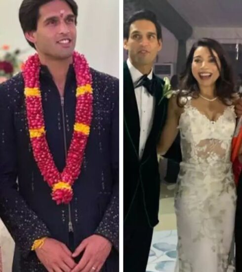 Sidharth Mallya, son of Vijay Mallya, married Jasmine in a grand Hindu wedding ceremony. The couple looked stunning in their traditional attire, with Sidharth in a sherwani and Jasmine in an exquisite lehenga. The event was marked by rich cultural traditions and attended by high-profile guests, making it a memorable celebration.