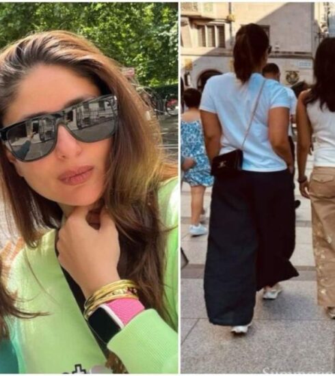 Karisma Kapoor shares a delightful summer stroll with her sister Kareena Kapoor and daughter Samaira. The family’s vacation photo captures their joyful moment together.