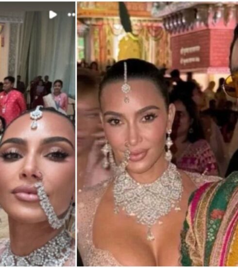 Kim Kardashian shares a breathtaking selfie following her attendance at the Anant Ambani-Radhika Merchant wedding, showcasing her outfit adorned with a traditional tika. Read on for more on her glamorous post-wedding look.
