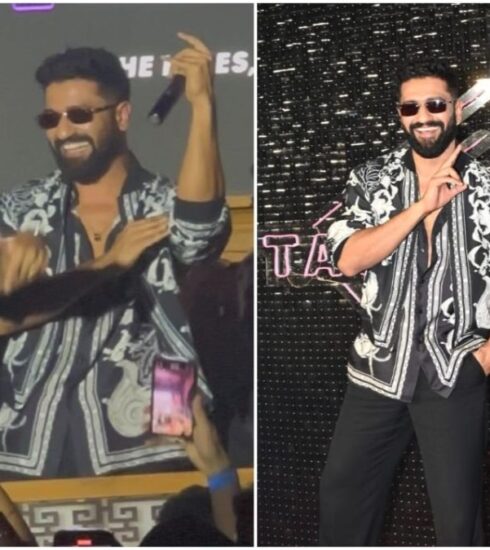 Discover the electrifying dance moves of Vicky Kaushal and Sunny as they groove to Karan Aujla's beats at the 'Tauba Tauba' song launch event.