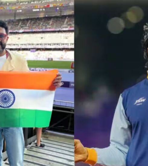 In a touching moment captured on video, Abhishek Bachchan warmly embraces Neeraj Chopra following his groundbreaking Silver medal victory at the Paris Olympics 2024. Watch the heartwarming scene that has gone viral.