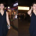 Kriti Sanon turned heads in a chic black dress as she returned from her vacation in Greece with rumored boyfriend Kabir Bahia. The actress's glamorous look has captivated fans and sparked new buzz about her relationship.