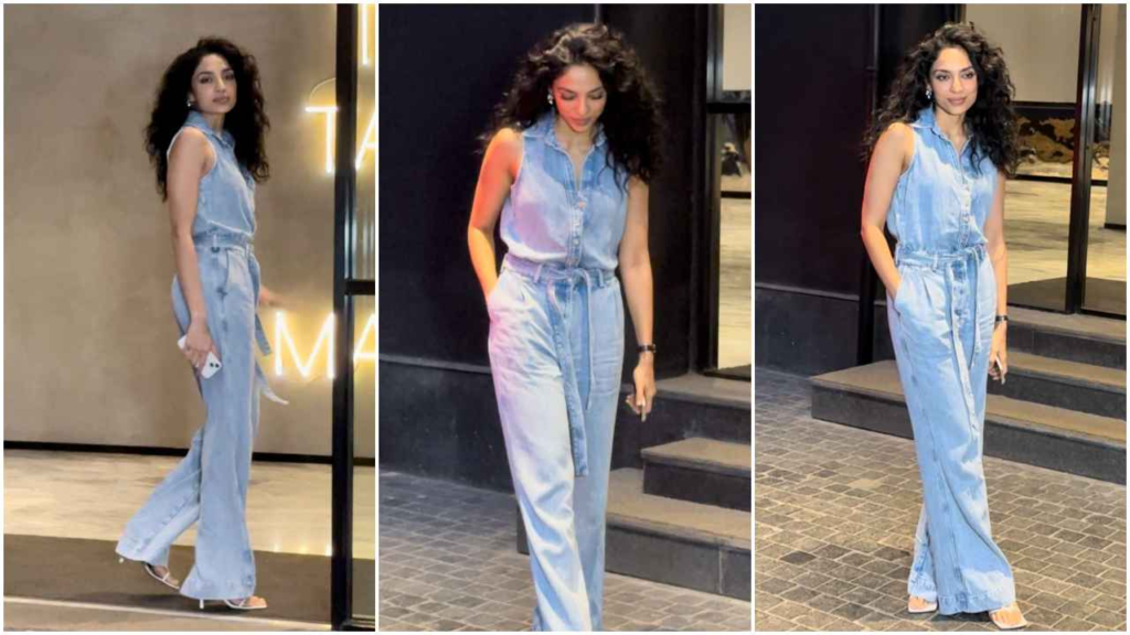 Sobhita Dhulipala dazzles in her first public appearance post-engagement, sporting a chic denim jumpsuit and heels. The highlight of her look was her eye-catching engagement ring.





