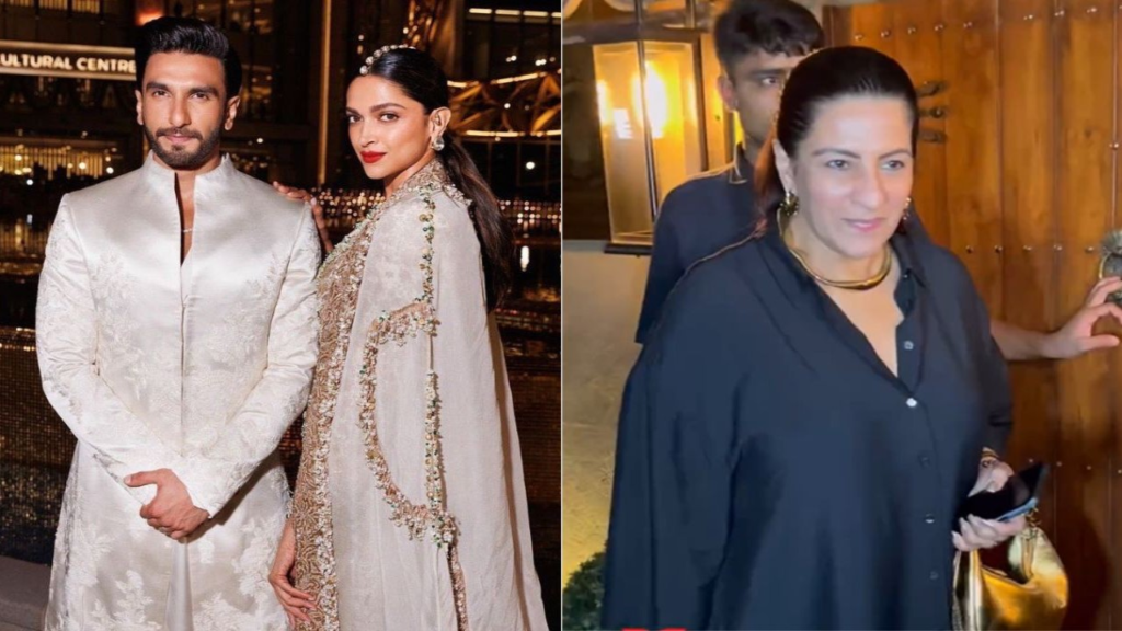 "Ranveer Singh’s mother couldn’t contain her joy as she received heartfelt congratulations from paparazzi, celebrating the upcoming arrival of her grandchild with Deepika Padukone. The couple’s growing family is the talk of the town as fans eagerly await the new addition."





