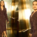 "Sonakshi Sinha captivated onlookers in an exquisite Alexandre Vauthier Foulard Print Crepe Maxi dress. Join us as we unveil the stunning details and price of this elegant outfit that showcases her impeccable fashion sense."