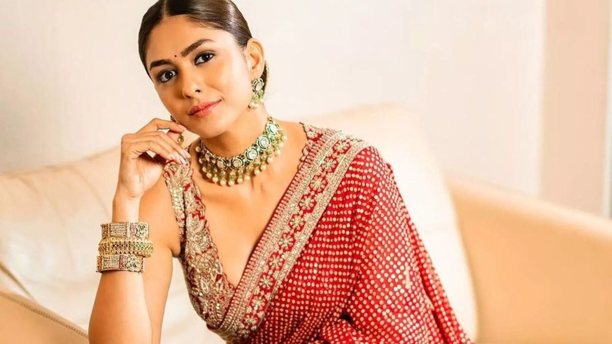 Mrunal Thakur is channeling desi diva vibes in two exquisite sharara sets, perfect for the wedding season. These stunning outfits are a must-see for brides and guests alike.