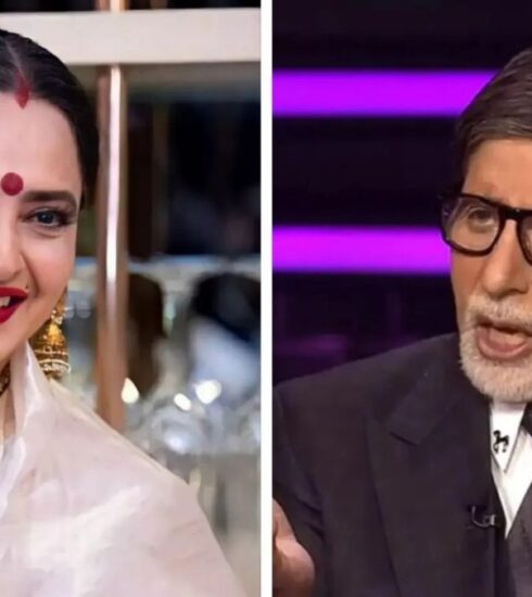 On The Great Indian Kapil Show 2, Rekha expresses her admiration for Amitabh Bachchan and his iconic quiz show, Kaun Banega Crorepati, saying, "Mujhse puchiye na…"